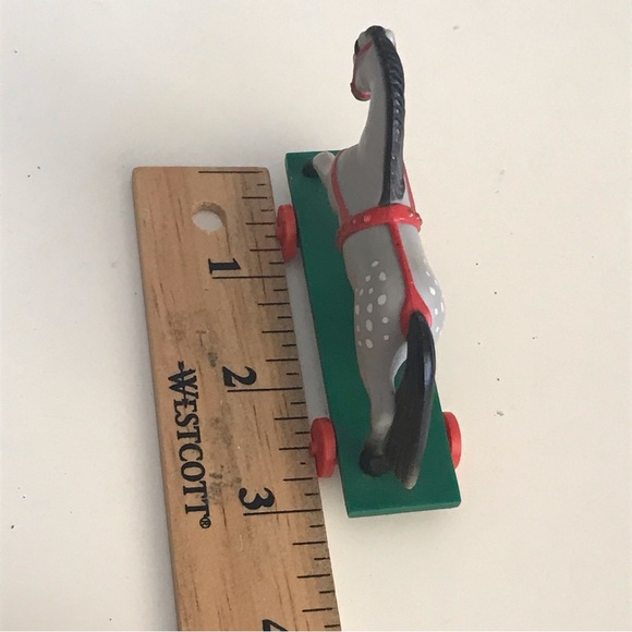 HALLMARK Christmas Merry Miniature 1985 Apaloosa Horse on Wheels  - VTG - Picture 11 of 12